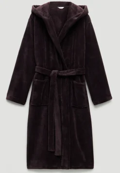 Fluffy Hooded Dressing Gown