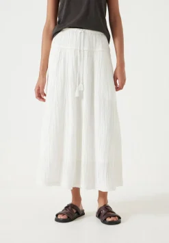 Gathered Detail Midi Skirt