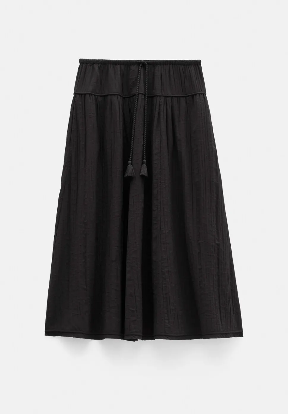 Gathered Detail Midi Skirt