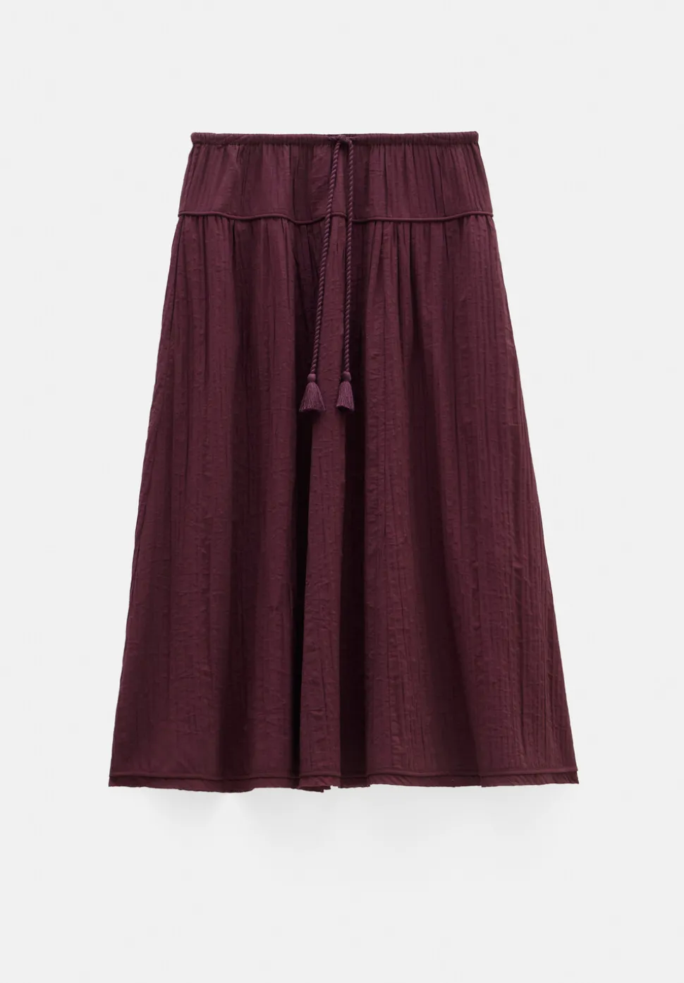 Gathered Detail Midi Skirt