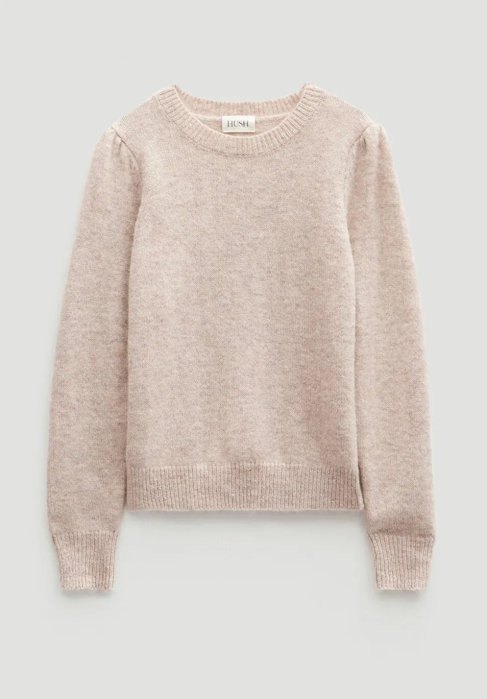 Gathered Shoulder Wool Blend Jumper