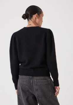 Gathered Shoulder Wool Blend Jumper