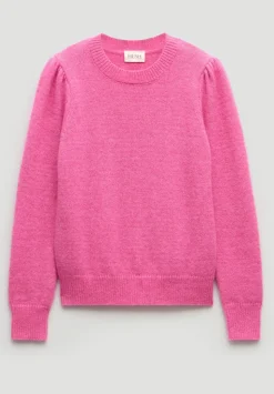 Gathered Shoulder Wool Blend Jumper