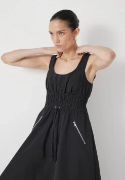 Gathered Waist Midi Dress