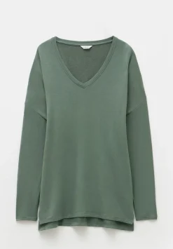 Gillian Wide Jersey V Neck Top
