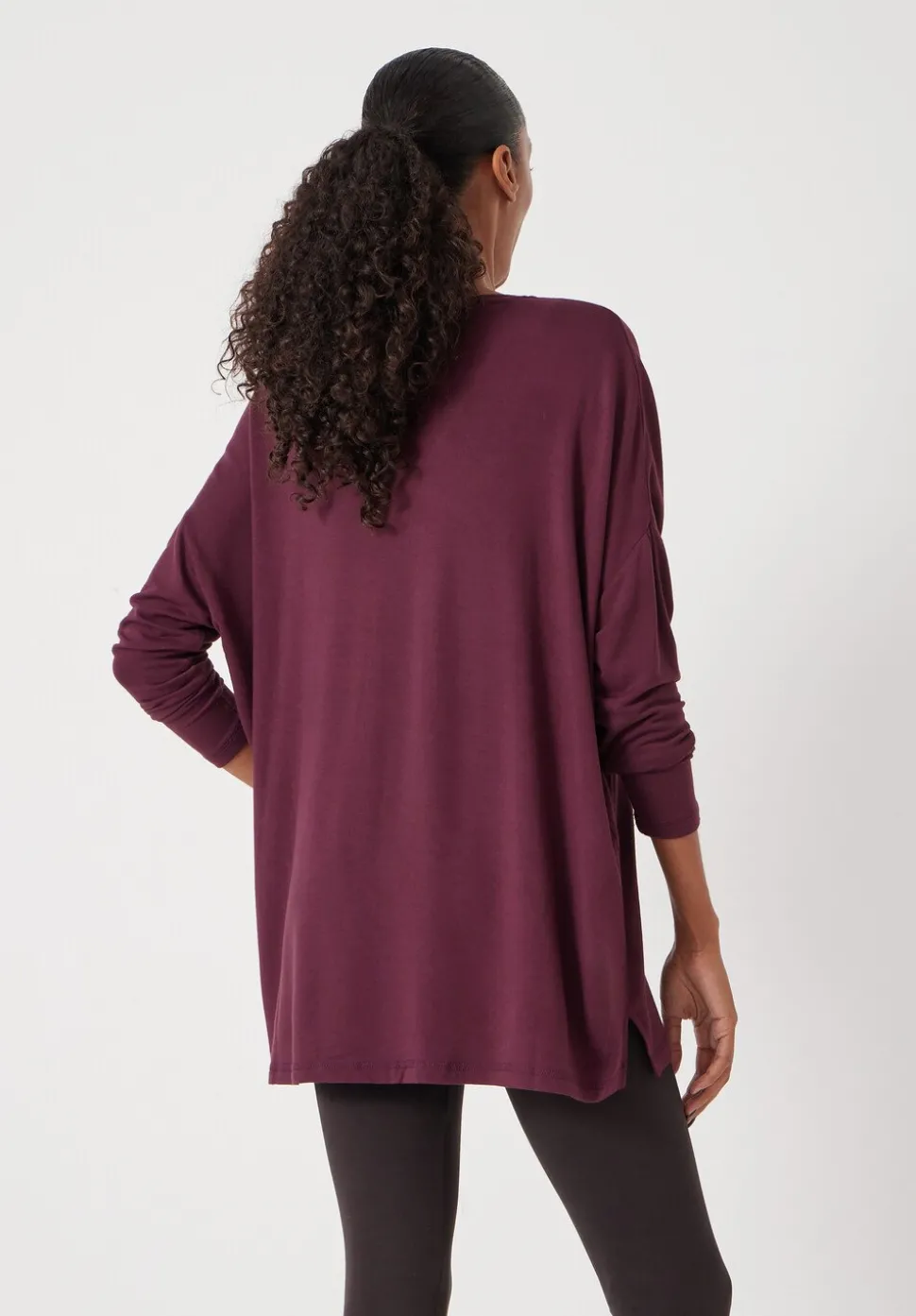 Gillian Wide Jersey V Neck Top