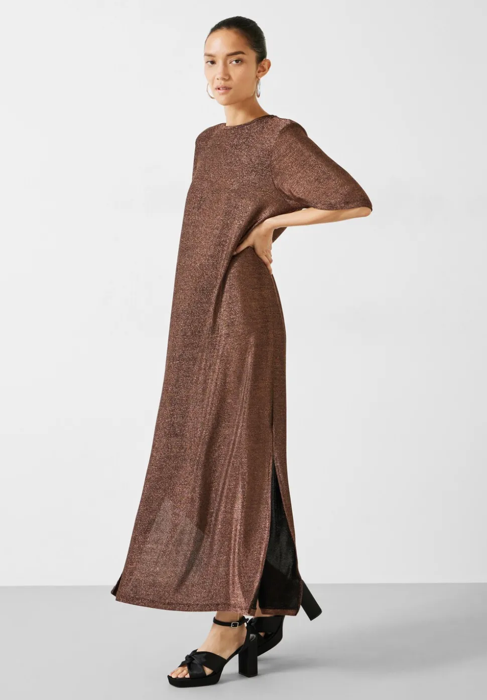Glitter Maxi T-shirt Dress