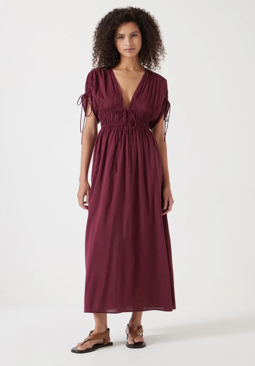 Grace Cotton Blend Midi Beach Dress