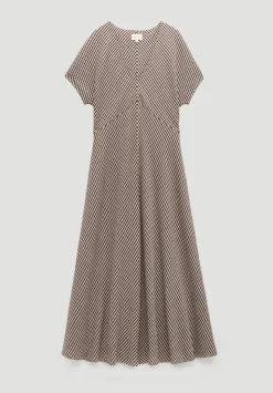 Grace Jersey Gingham Check V-Neck Maxi Dress