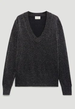 Gracey V Neck Metallic Jumper