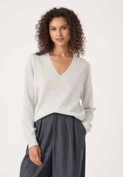 Gracey V Neck Metallic Jumper