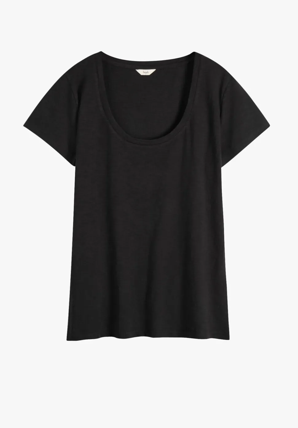 Hari Scoop Neck Cotton Slub T-Shirt