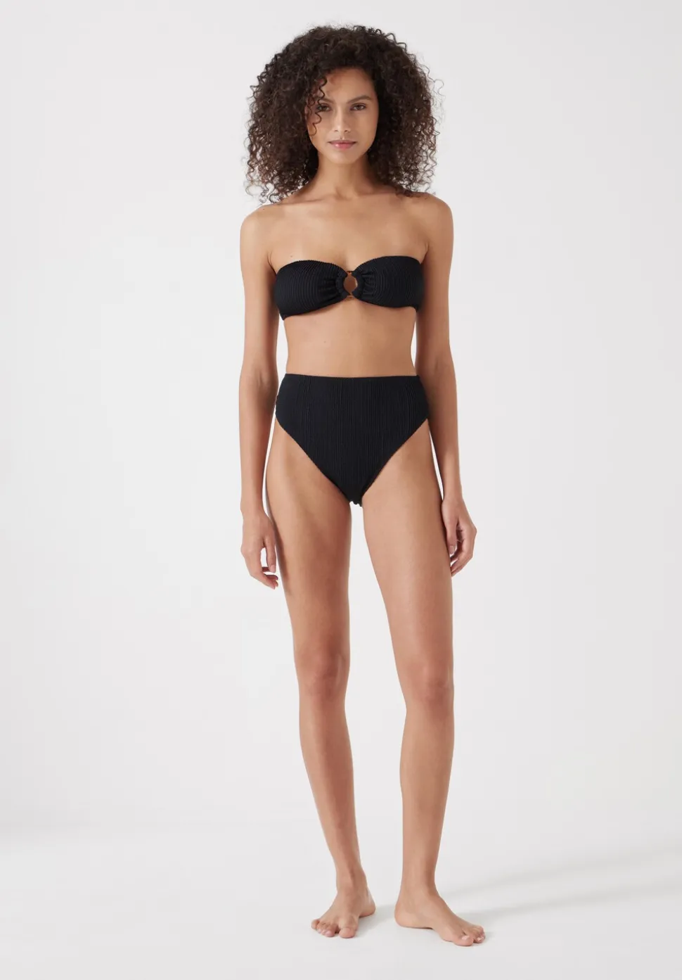 Harper High Waisted Crinkle Bikini Bottoms