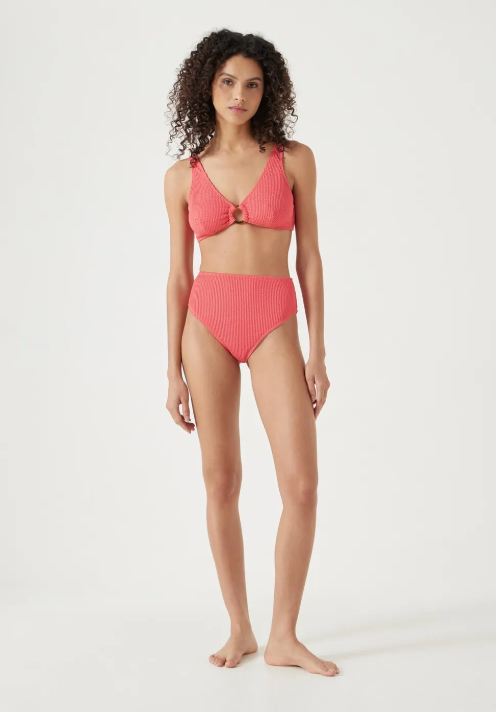 Harper High Waisted Crinkle Bikini Bottoms