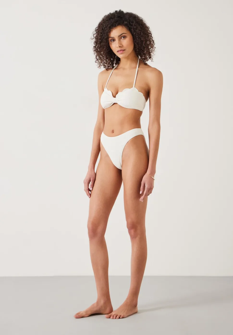 Heidi High Leg Crinkle Bikini Bottoms
