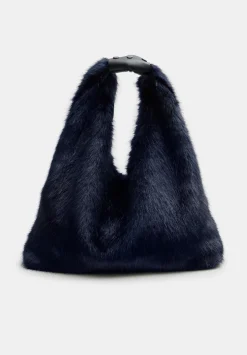 Helen Moore Faux Fur Triangle Tote