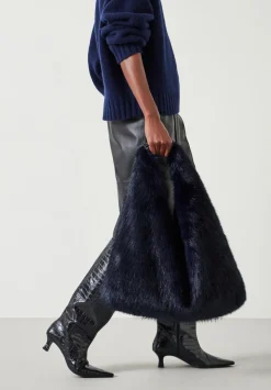 Helen Moore Faux Fur Triangle Tote