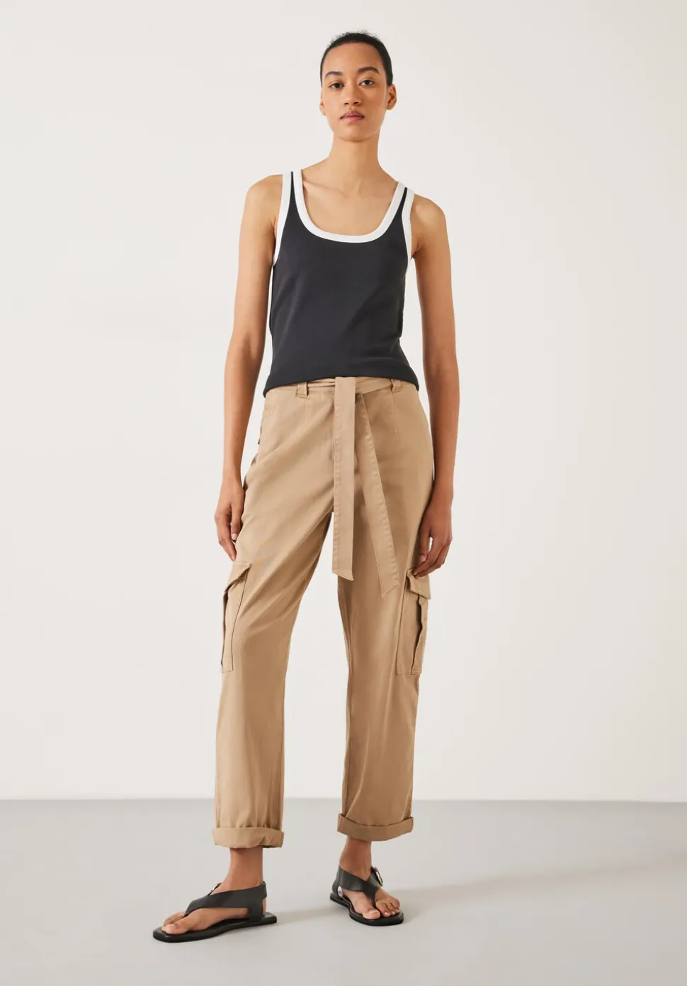High Waist Belted Trousers