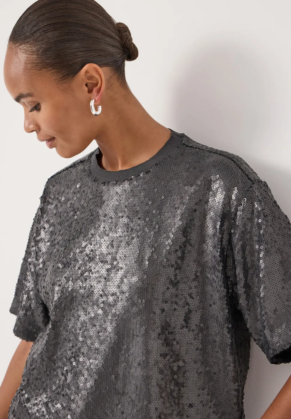 Holly Matte Sequin T-Shirt