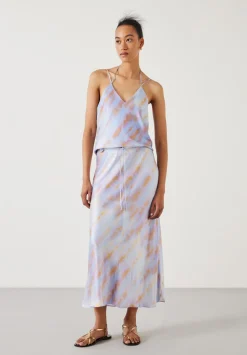 Indra Satin Midi Skirt