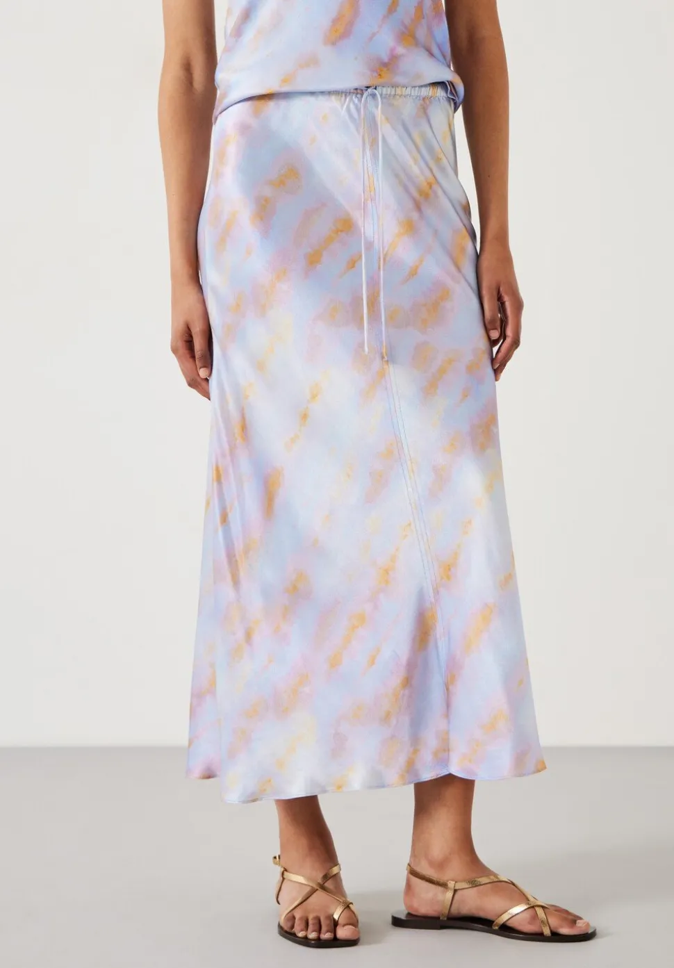 Indra Satin Midi Skirt