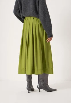 Ivy Pleated Air Flow Midi Skirt