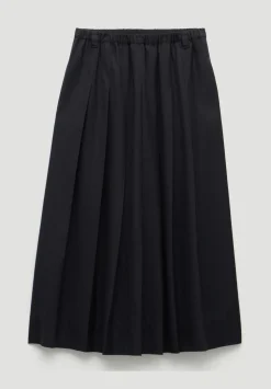 Ivy Pleated Wool-Blend Midi Skirt