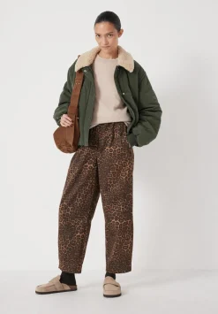 Jack Barrel Leg Pull On Cotton Trousers