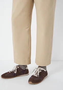Jack Barrel Leg Pull On Cotton Trousers