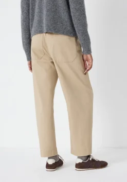 Jack Barrel Leg Pull On Cotton Trousers