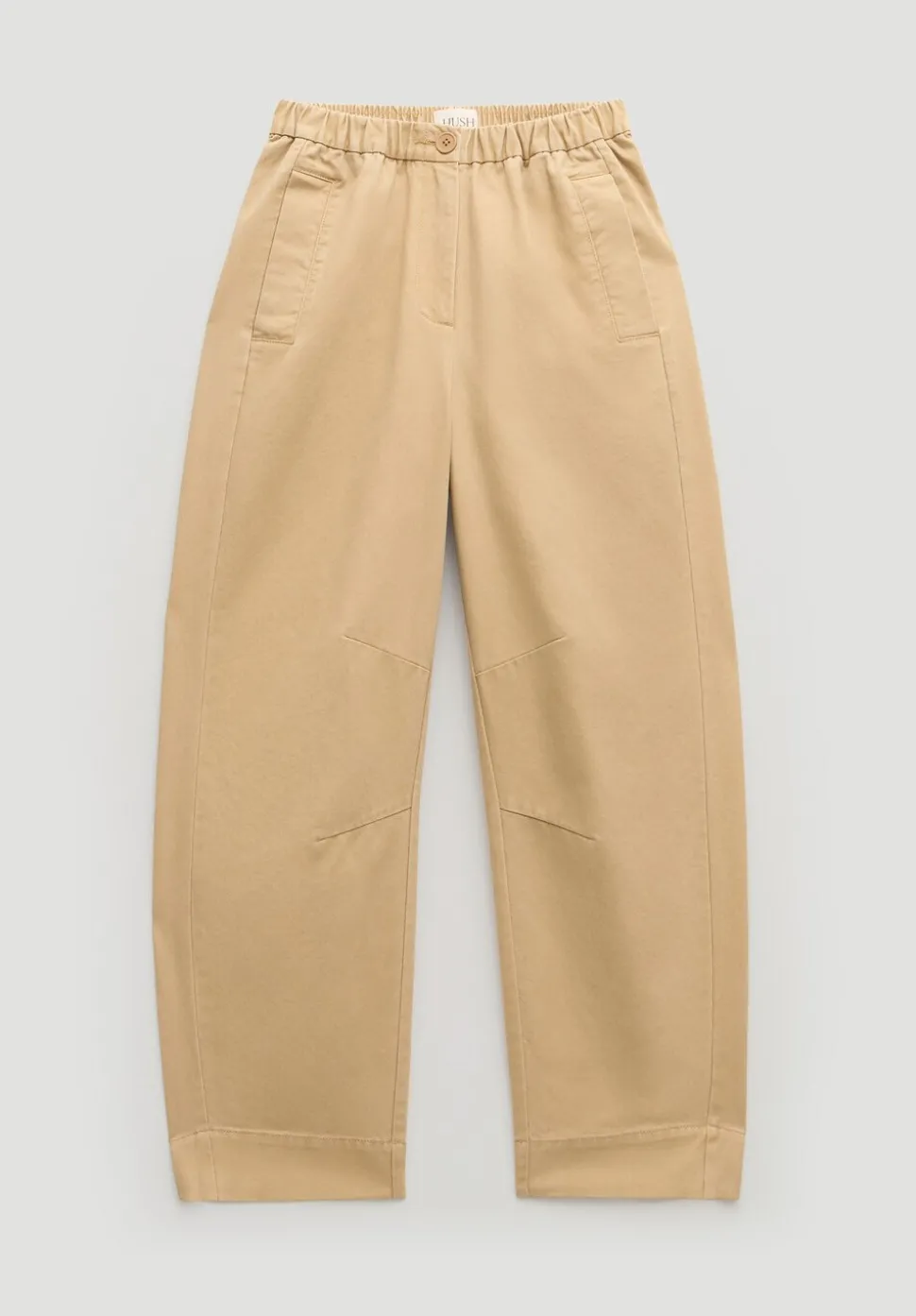 Jack Barrel Leg Pull On Cotton Trousers