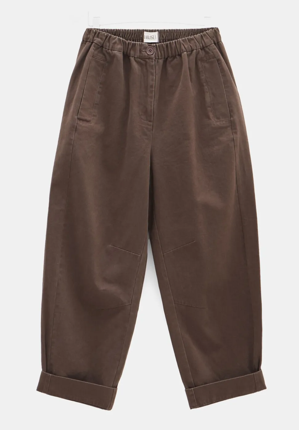 Jack Barrel Leg Pull On Cotton Trousers