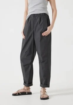 Jack Barrel Leg Pull On Lightweight Cotton Trousers