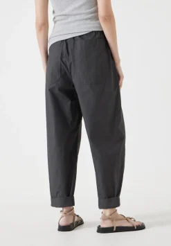 Jack Barrel Leg Pull On Lightweight Cotton Trousers