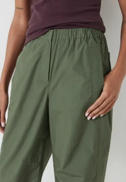 Jack Barrel Leg Pull On Lightweight Cotton Trousers