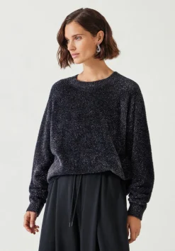 Jaime Metallic Tinsel Crew Neck Jumper