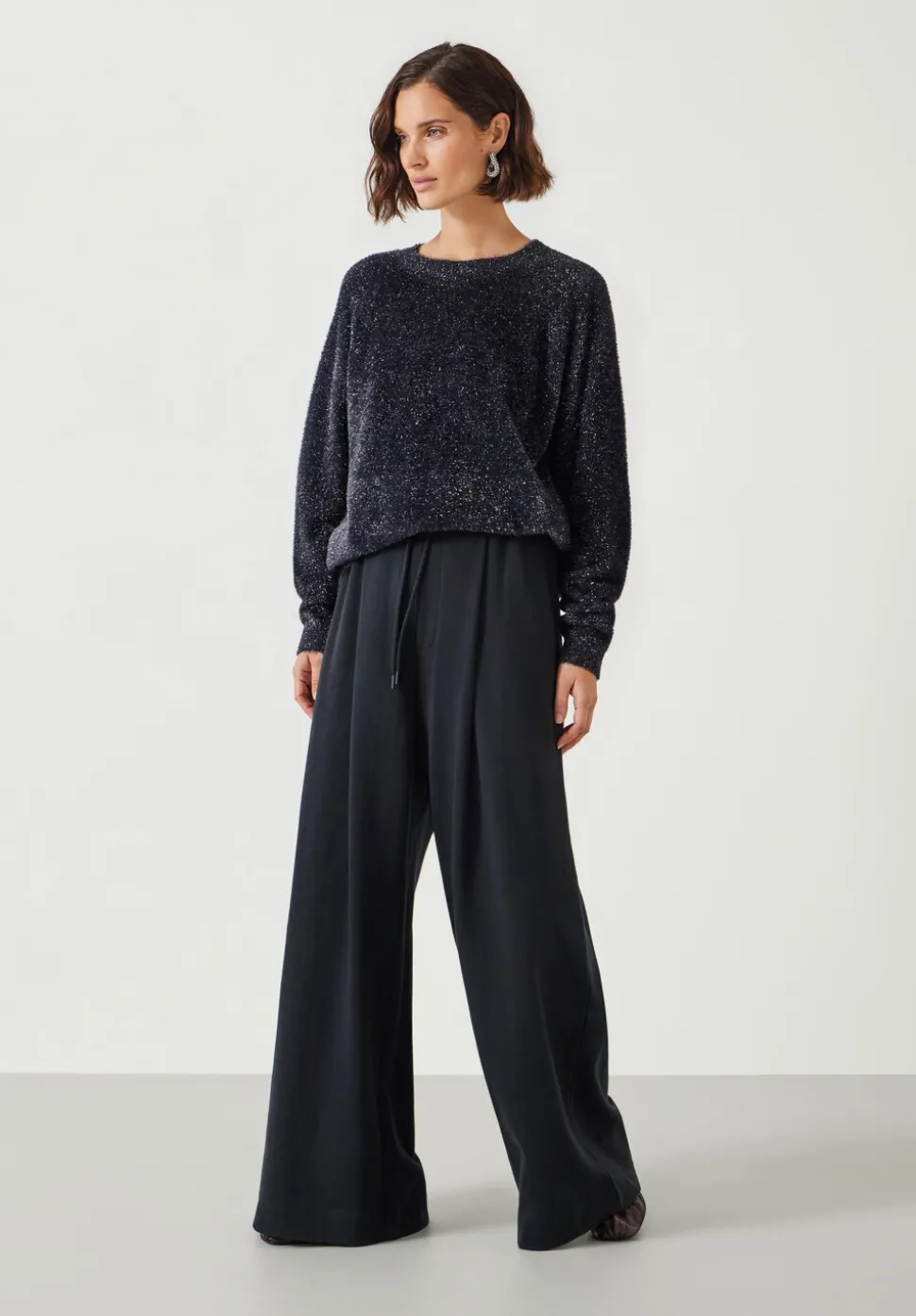 Jaime Metallic Tinsel Crew Neck Jumper