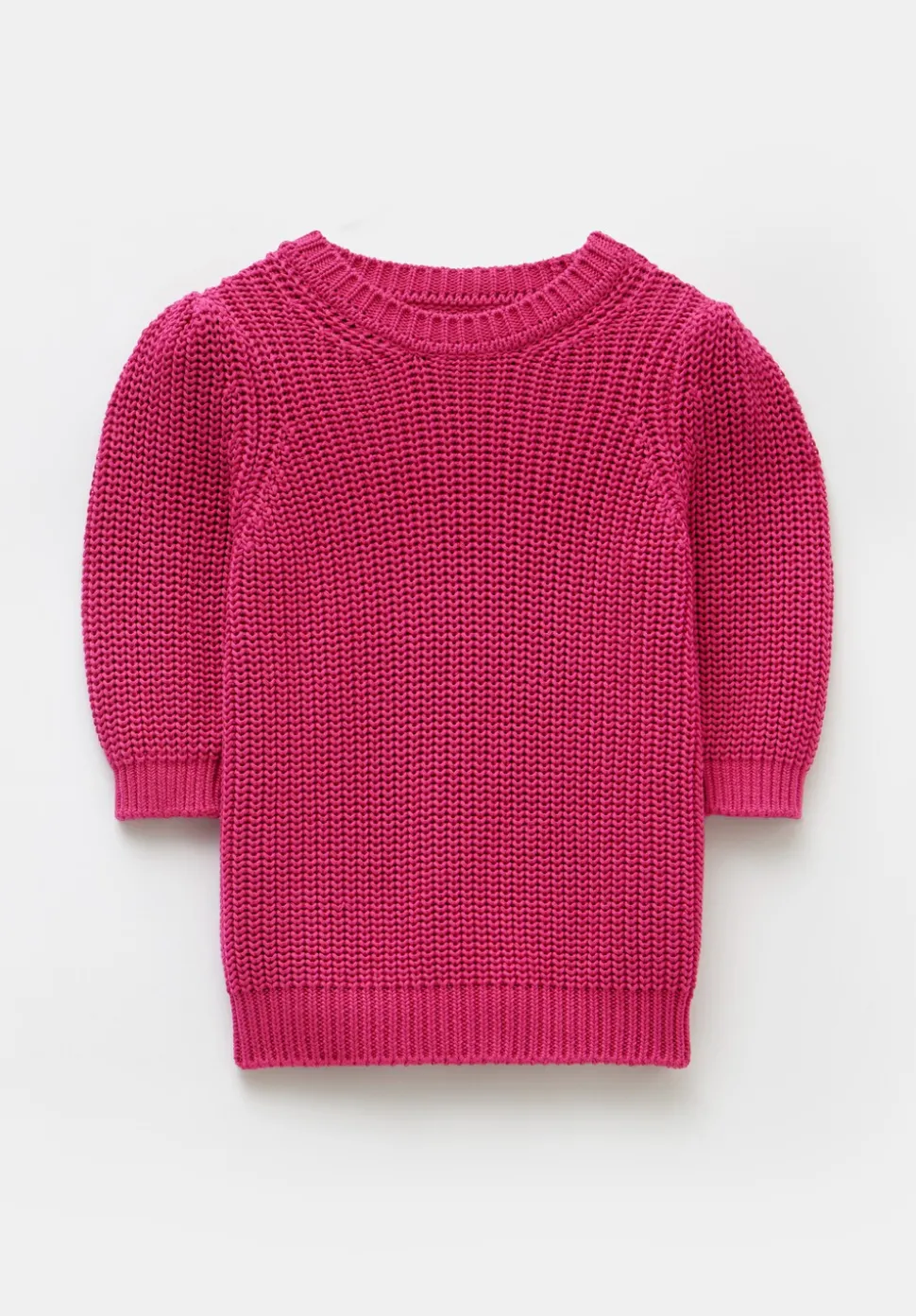 Jessie Cotton Puff Sleeve Ribbed Top