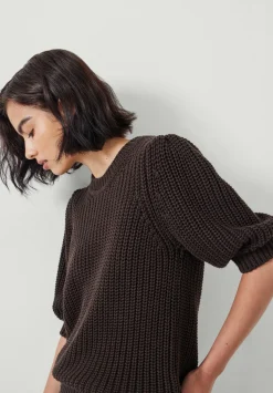 Jessie Cotton Puff Sleeve Ribbed Top