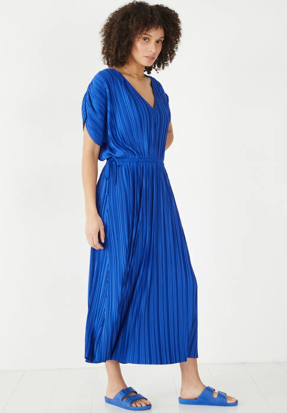 Jodie Plisse Midi Dress