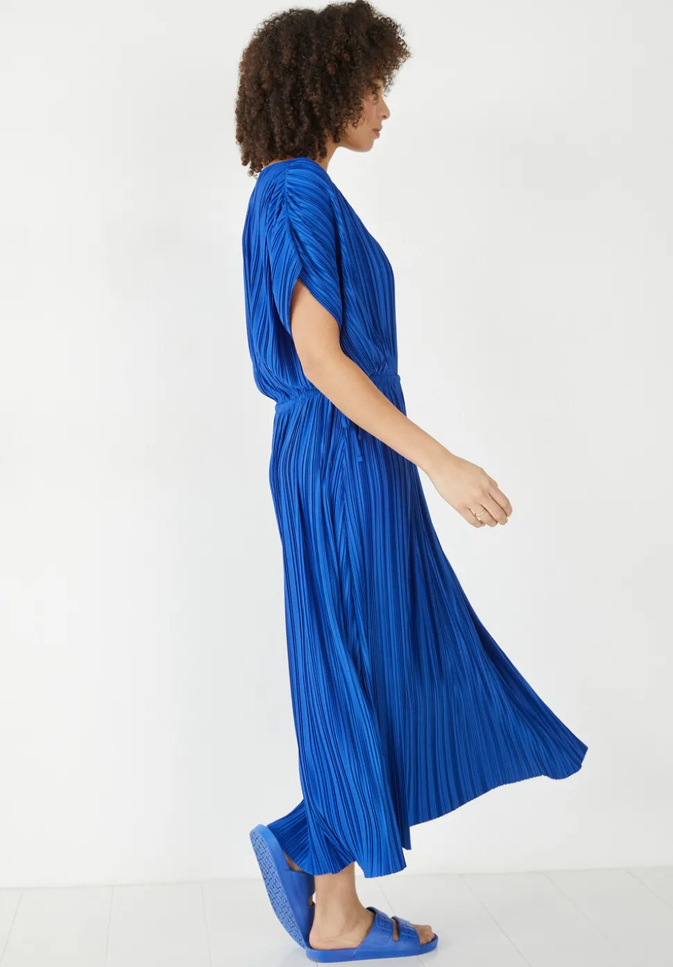 Jodie Plisse Midi Dress