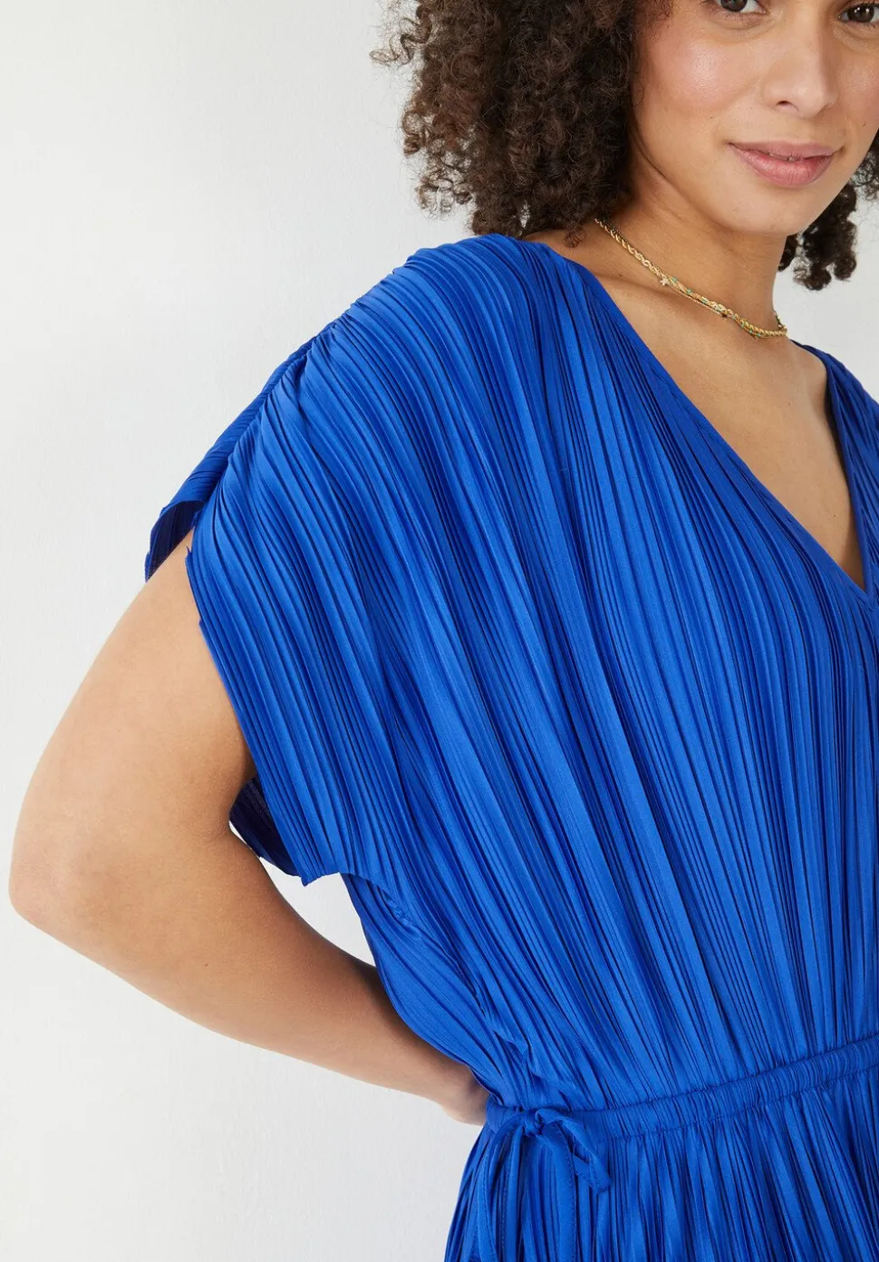 Jodie Plisse Midi Dress