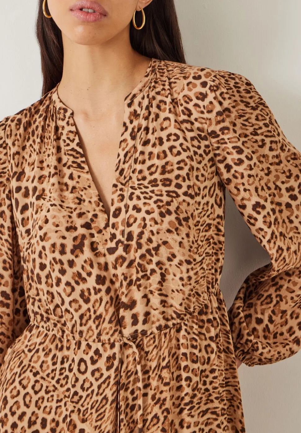 Kiera Leopard Midi Dress