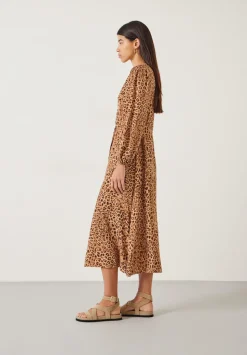 Kiera Leopard Midi Dress