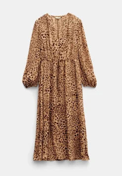 Kiera Leopard Midi Dress