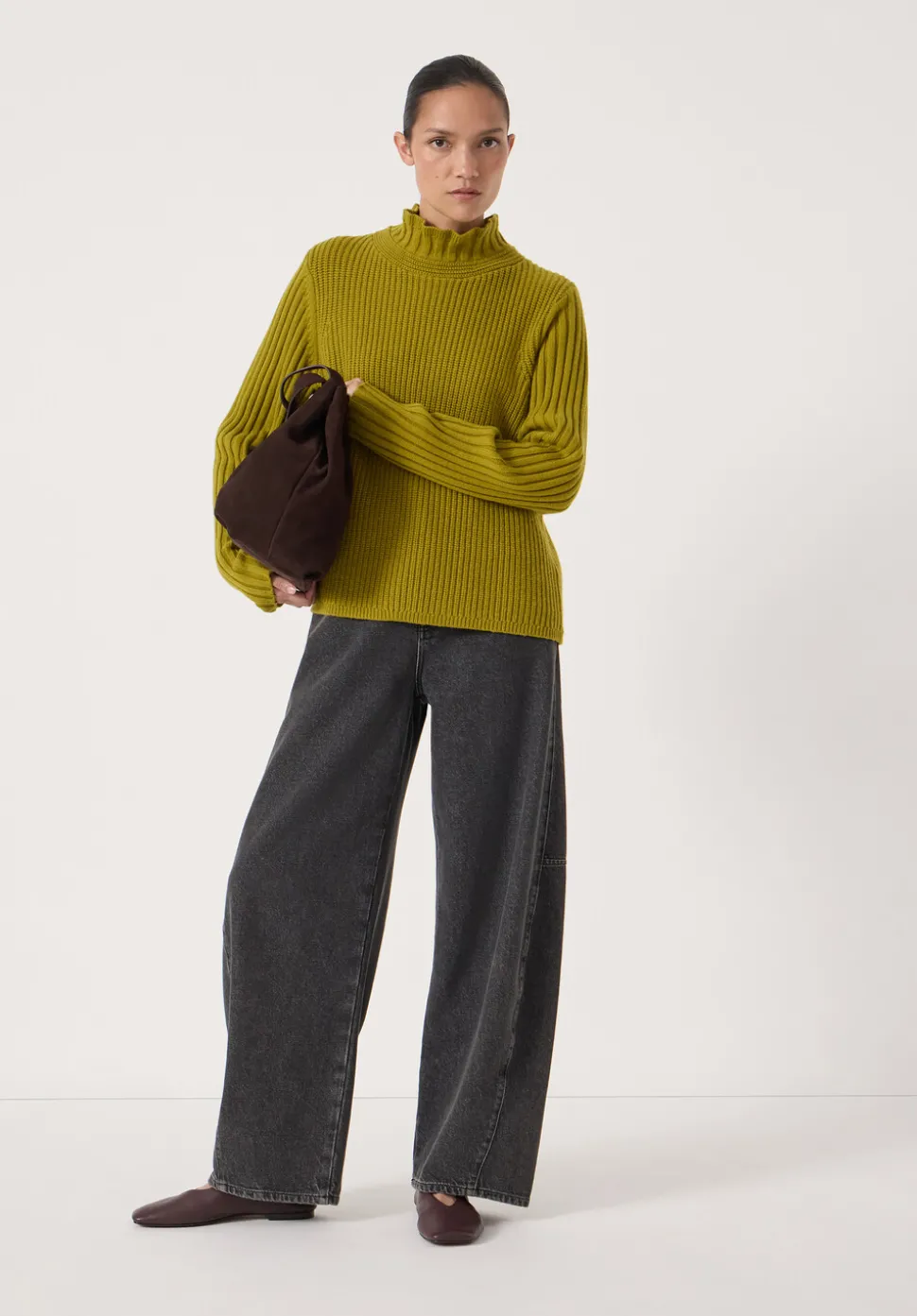 Kiley Wool Blend Frill Trim Jumper