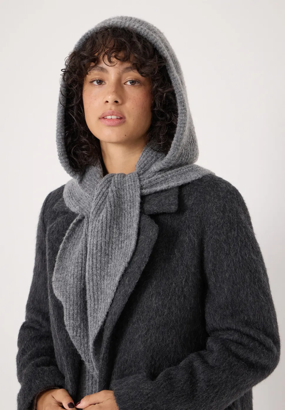 Knitted Hooded Scarf