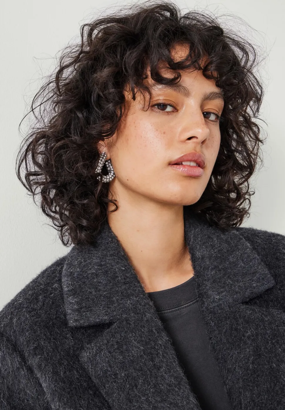 Large Pia Pave Twist Hoop Earrings