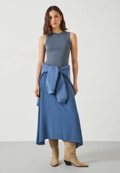 Layla Textured Midi Skirt