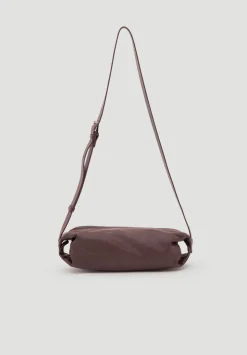 Leather Barrel Crossbody Bag